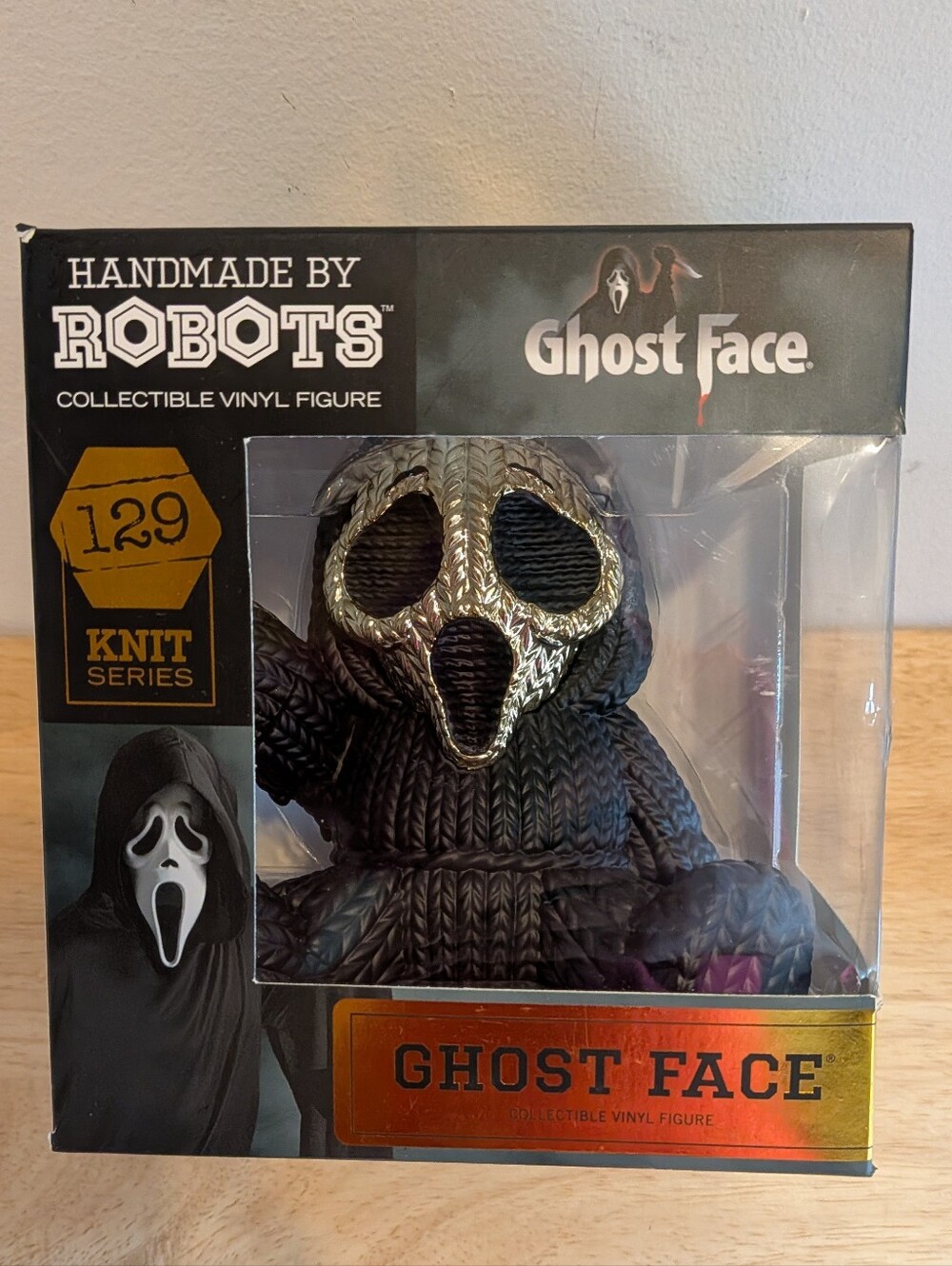 Ghost Face Knit Series Collectible Vinyl Figure - Black with Gold Mask